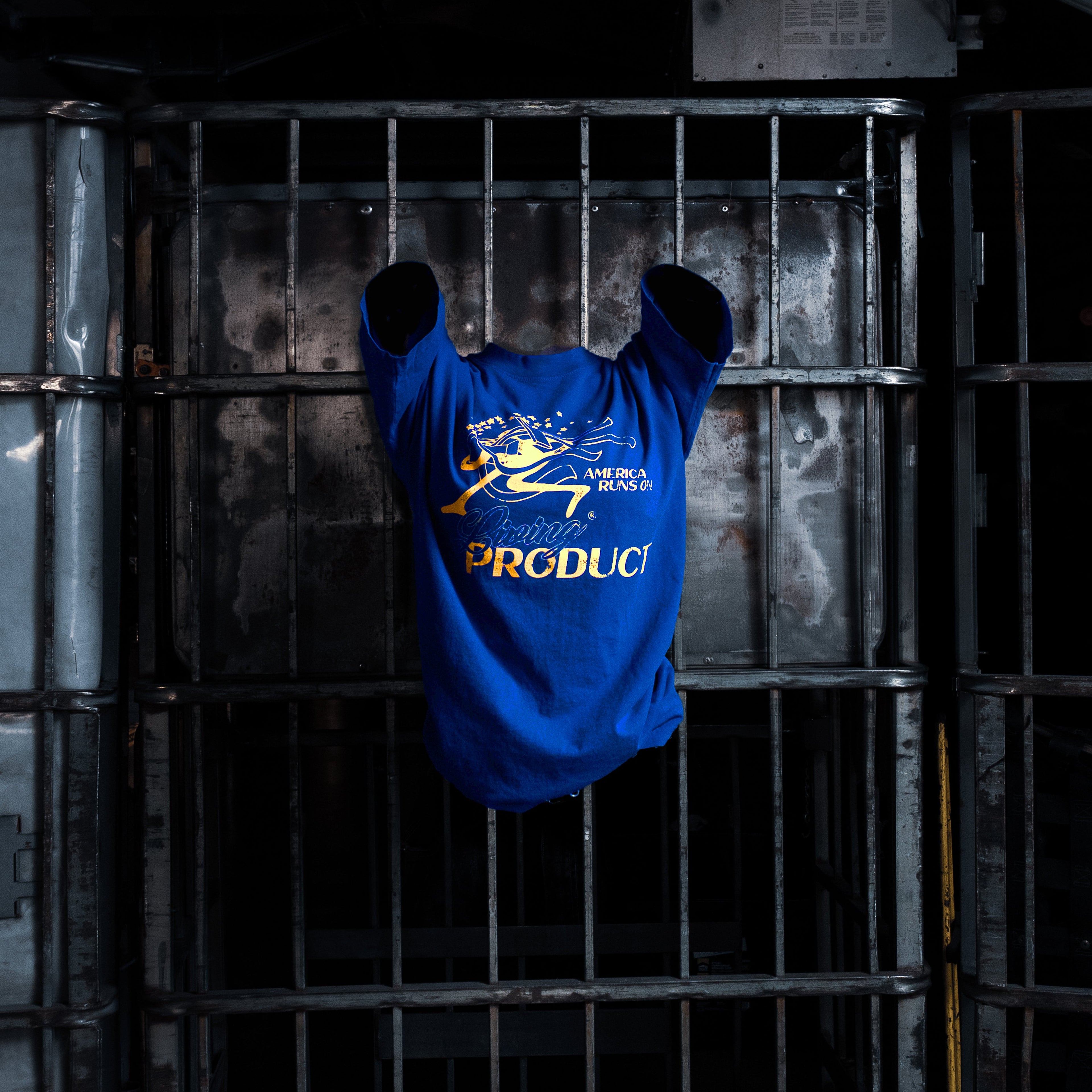 RUNS ON PRODUCT TEE (BLUE)