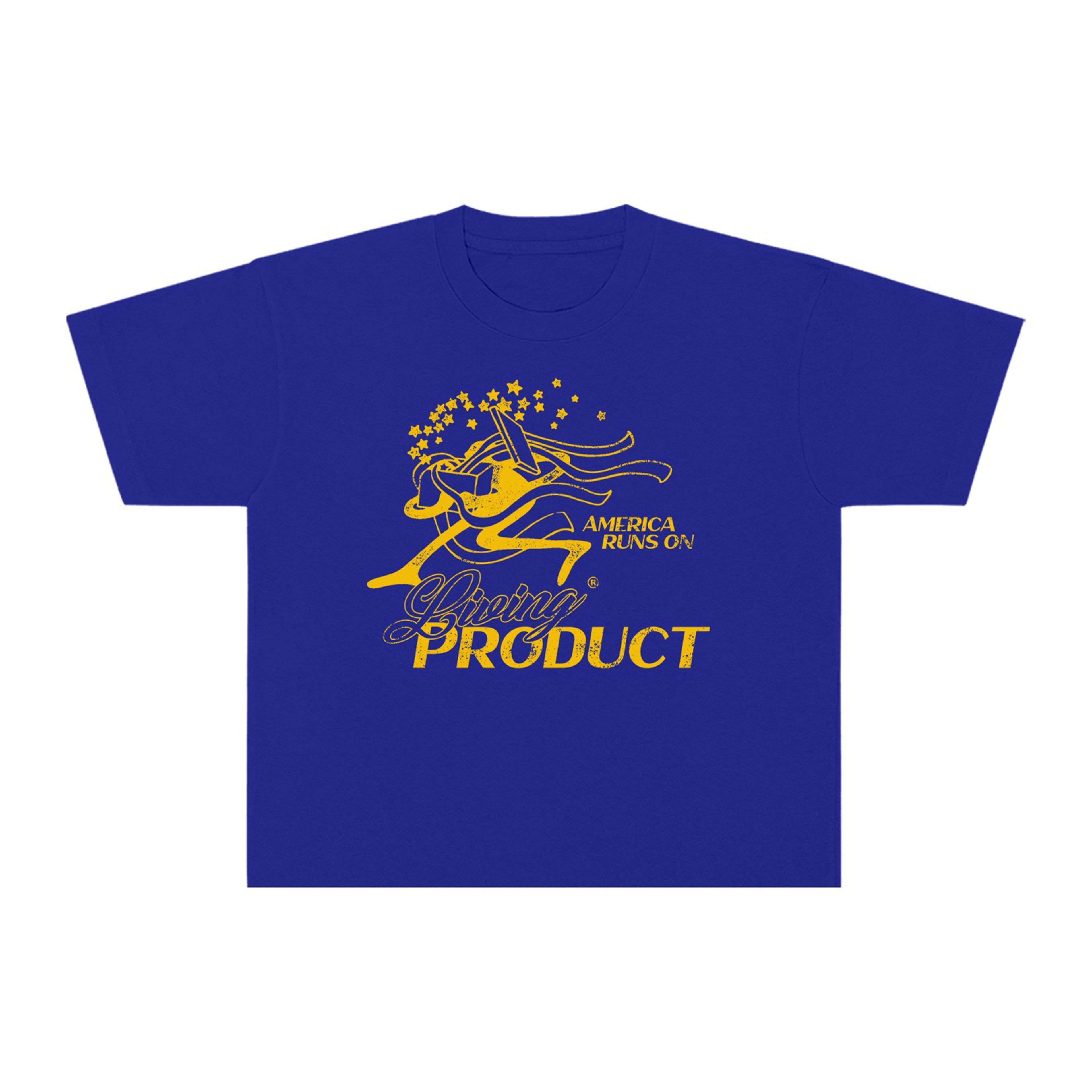 RUNS ON PRODUCT TEE (BLUE)